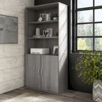 Hybrid Tall 5 Shelf Bookcase with Doors by Bush Business Furniture