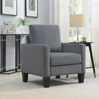 Ally Polyester Mid-Century Arm Chair