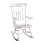 Sedia a dondolo in legno bianco design Windsor Country