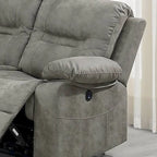Breathable Leatherette Power Sofa