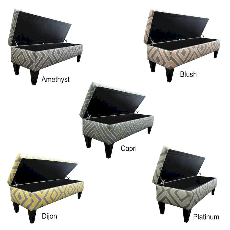 Brooke Nouvea Designer 10-button Tufted Storage Bench