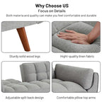 75.39 Sofa Bed, Convertible Sleeper Couch with Pillows, Foldable Loveseat Furniture for Living Room