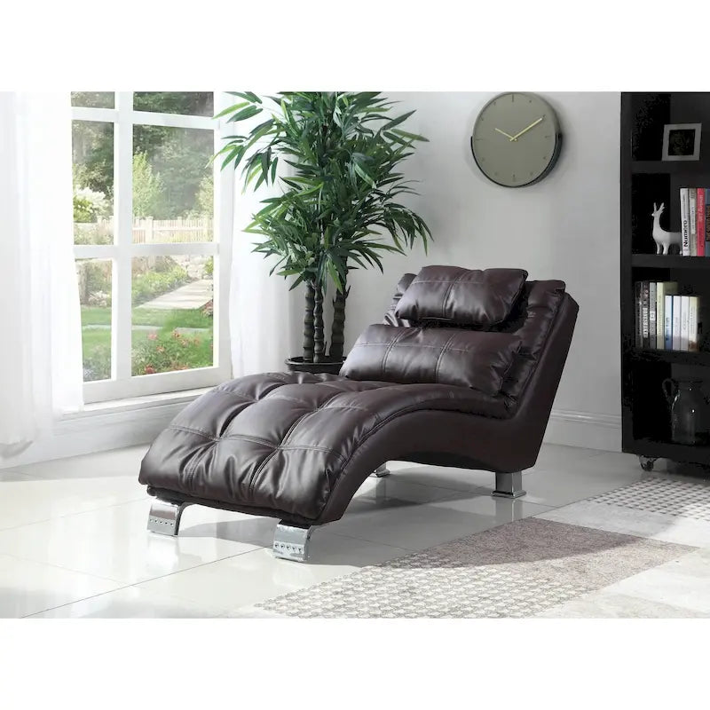 Isley Upholstered Chaise with Arched Base