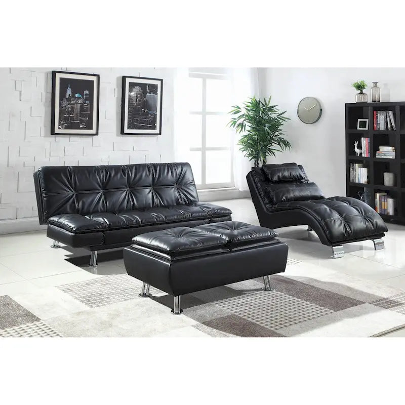 Isley Upholstered Chaise with Arched Base