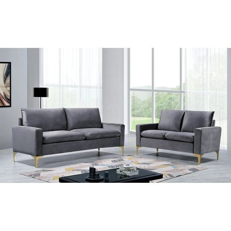 Buchholz 2 Piece Velvet Living Room Set