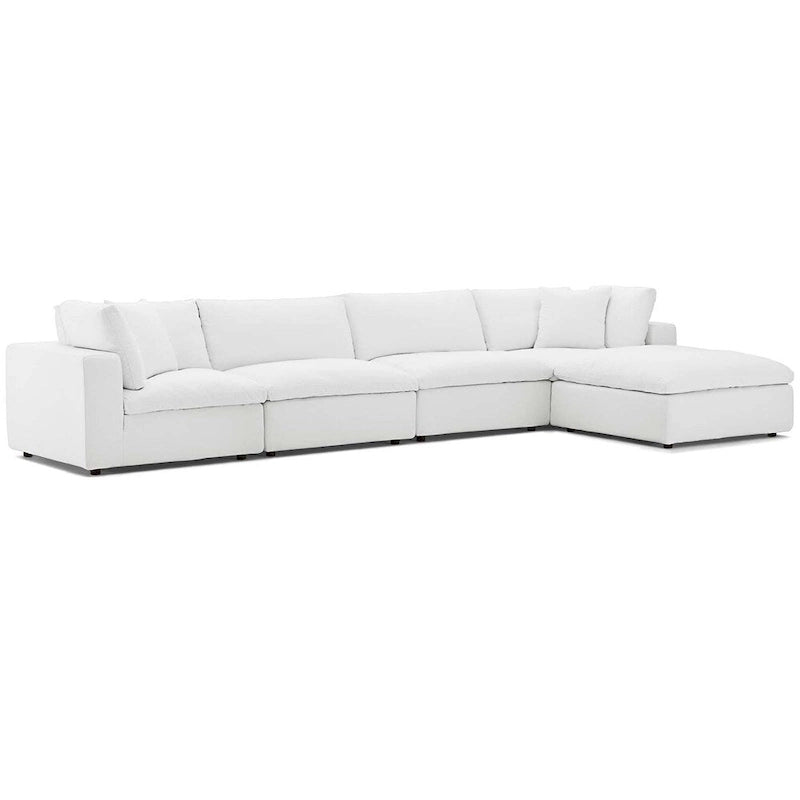 Copper Grove Hrazdan Fabric/Wood Down-filled Over-stuffed 5-piece Sectional Sofa Set