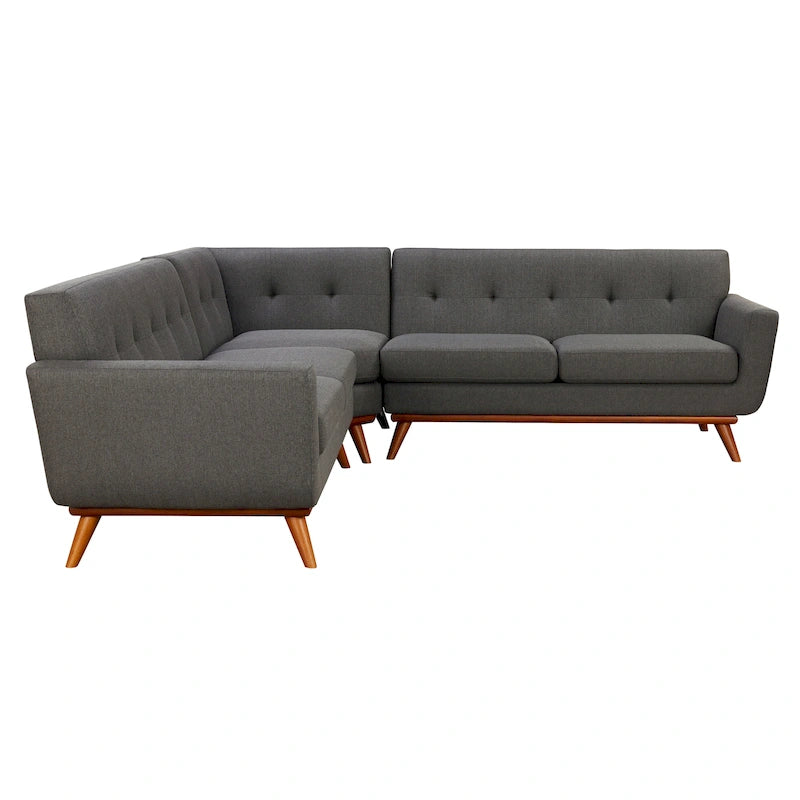 SAFAVIEH Couture Opal Linen Tufted Corner Sectional Sofa