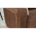 Line Fabric Sleeper Sectional Sofa