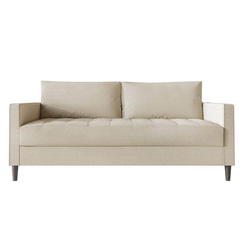 Divano rivestito in lino in stile minimalista contemporaneo CraftPorch