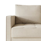 Divano rivestito in lino in stile minimalista contemporaneo CraftPorch