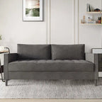 Divano rivestito in lino in stile minimalista contemporaneo CraftPorch