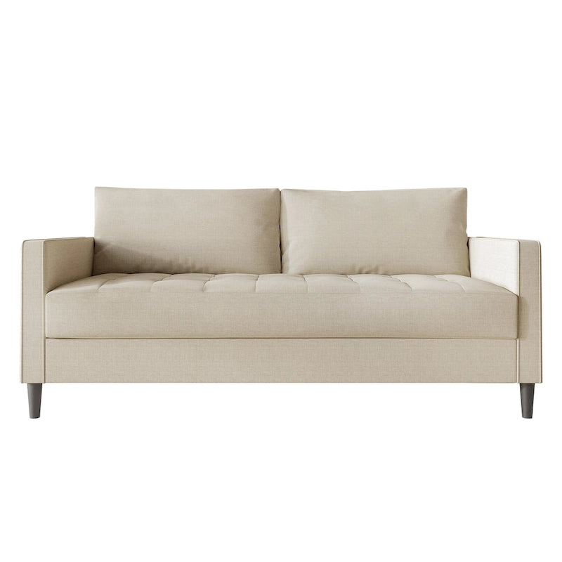 Divano rivestito in lino in stile minimalista contemporaneo CraftPorch