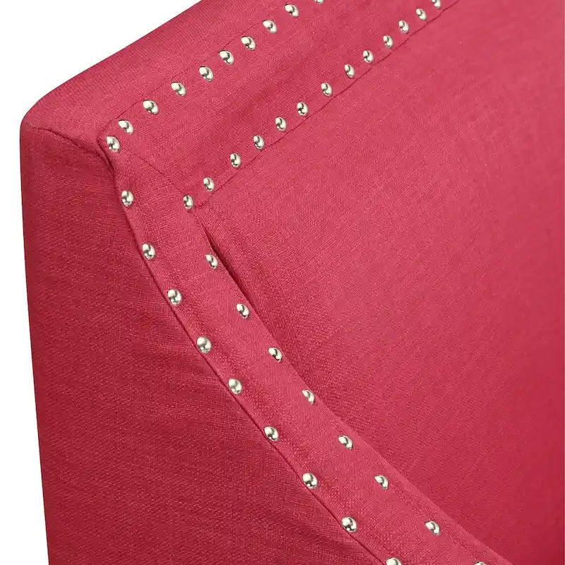 Erica Accent Armchair with Chrome Nailhead Trim