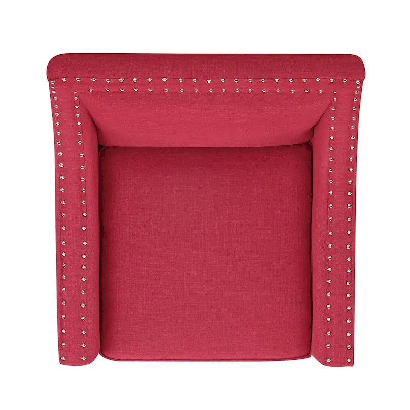 Erica Accent Armchair with Chrome Nailhead Trim
