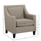 Erica Accent Armchair with Chrome Nailhead Trim