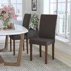 Tufted Parsons Chair with Side Panel Detail