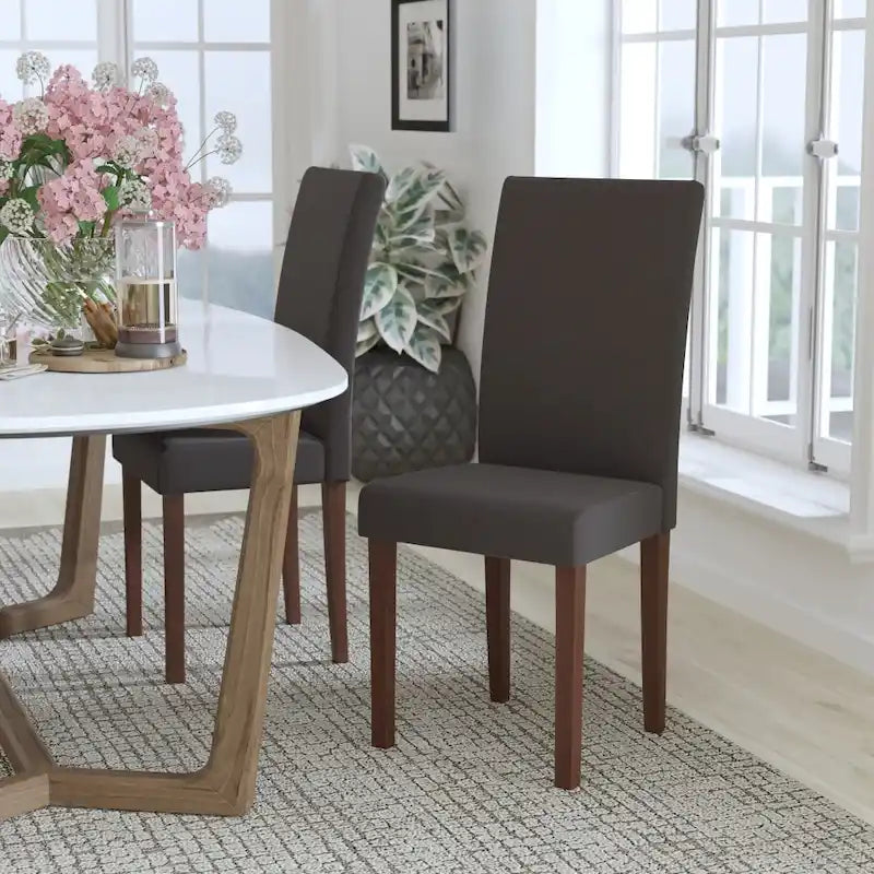Tufted Parsons Chair with Side Panel Detail
