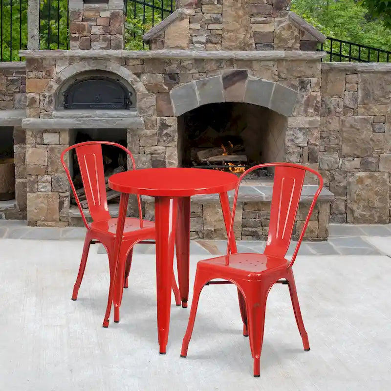 Set da caffè 3 pezzi in metallo per interni/esterni