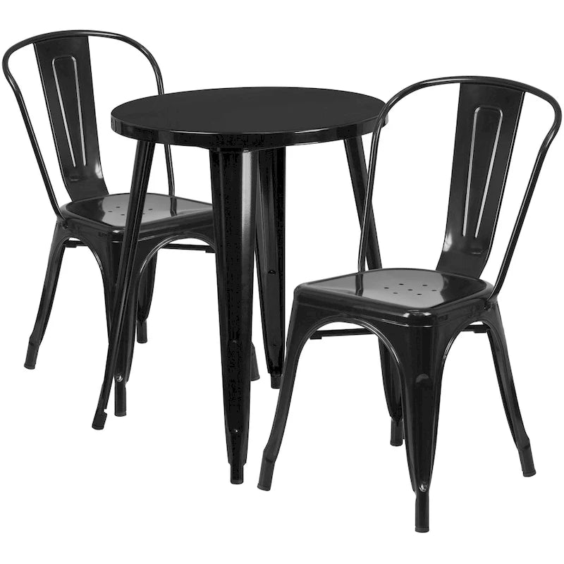 Set da caffè 3 pezzi in metallo per interni/esterni