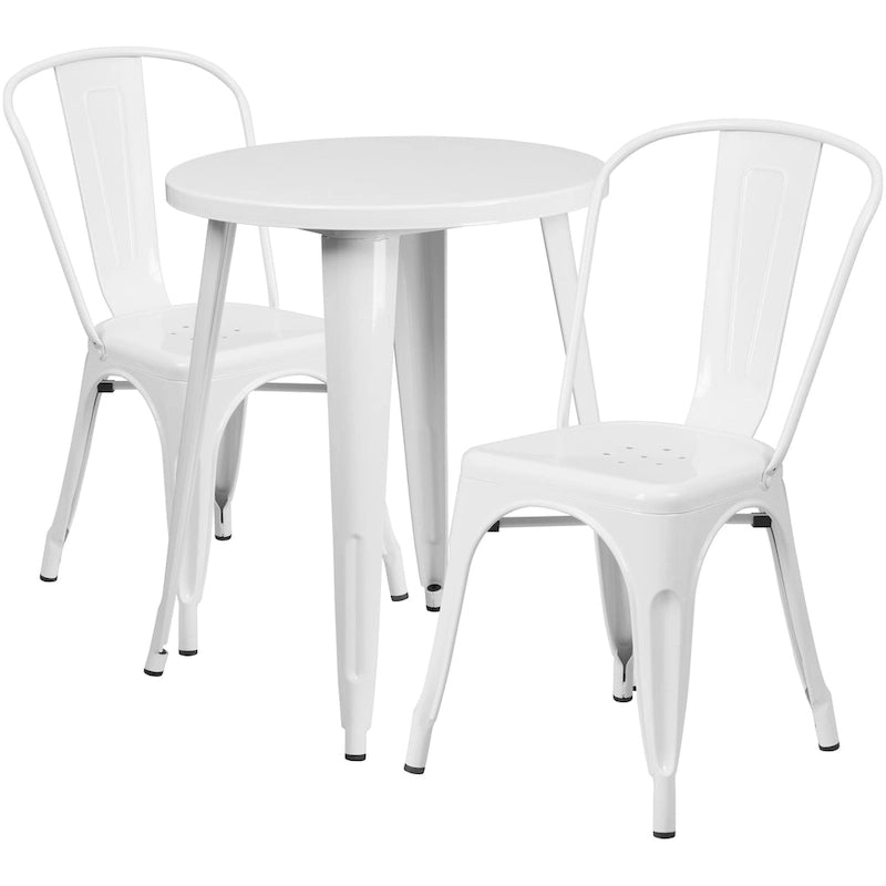Set da caffè 3 pezzi in metallo per interni/esterni