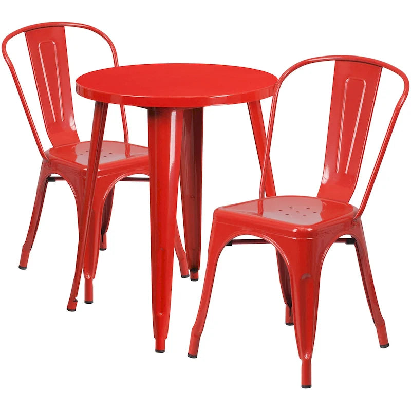 Set da caffè 3 pezzi in metallo per interni/esterni