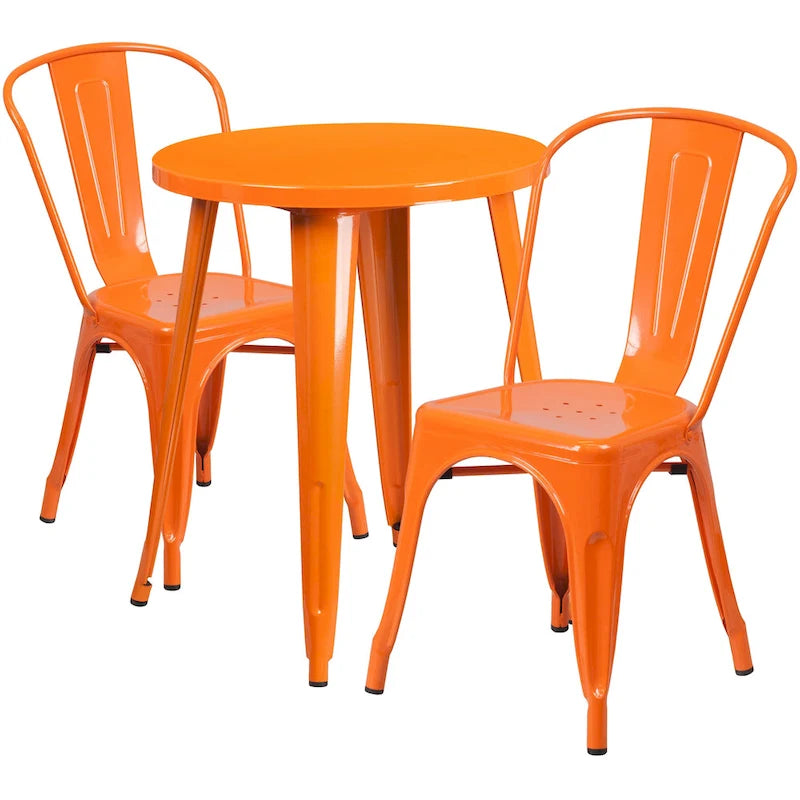 Set da caffè 3 pezzi in metallo per interni/esterni
