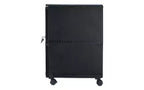 Storex Two-Drawer Mobile Filing Cabinet, 2 Legal/Letter-Size File Drawers, Black, 14.75 x 18.25 x 26