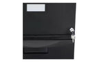 Storex Two-Drawer Mobile Filing Cabinet, 2 Legal/Letter-Size File Drawers, Black, 14.75 x 18.25 x 26