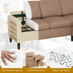 Futzca 74 Convertible Sectional Sofa Couch, Small L-Shaped Sofa