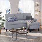 Futzca 74 Convertible Sectional Sofa Couch, Small L-Shaped Sofa