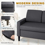 Futzca 74 Convertible Sectional Sofa Couch, Small L-Shaped Sofa