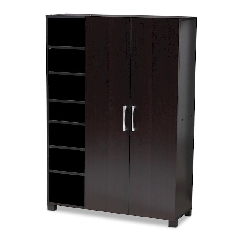 Contemporanea scarpiera marrone scuro Wenge