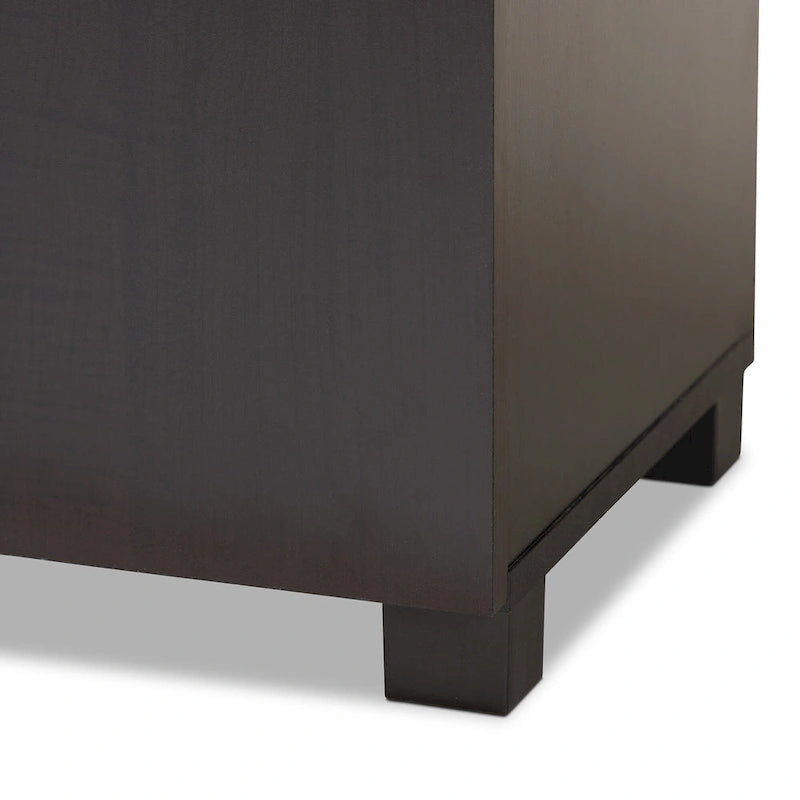Contemporanea scarpiera marrone scuro Wenge