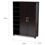 Contemporanea scarpiera marrone scuro Wenge