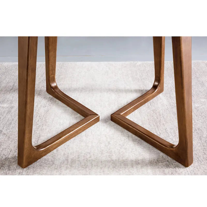 MacLuu Scandinavian Rectangular Solid Wood End Table