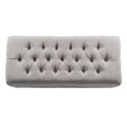 Copper Grove Muir Button Tufted Storage Bench Silver Ash
