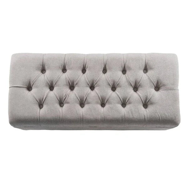 Copper Grove Muir Button Tufted Storage Bench Silver Ash