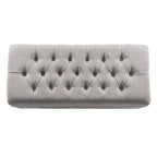 Copper Grove Muir Button Tufted Storage Bench Silver Ash