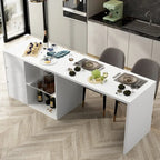 Tavolo da Isola Cucina Tavolo da Pranzo con Contenitore e Funzione Pranzo - 82.7W