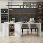 Tavolo da Isola Cucina Tavolo da Pranzo con Contenitore e Funzione Pranzo - 82.7W