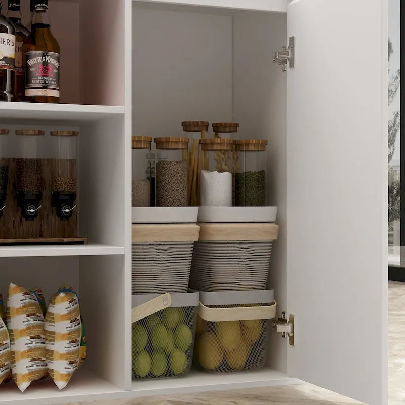 Tavolo da Isola Cucina Tavolo da Pranzo con Contenitore e Funzione Pranzo - 82.7W