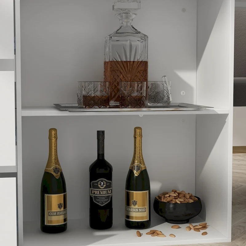 Tavolo da Isola Cucina Tavolo da Pranzo con Contenitore e Funzione Pranzo - 82.7W