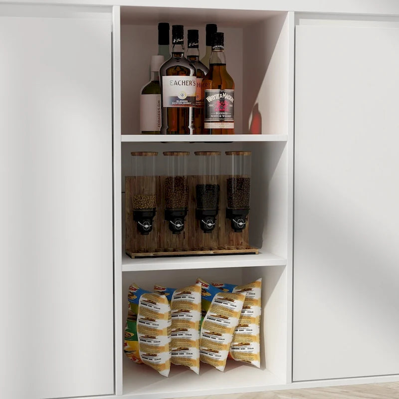 Tavolo da Isola Cucina Tavolo da Pranzo con Contenitore e Funzione Pranzo - 82.7W