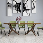 Modrest Utah Modern Walnut Rectangular Dining Table