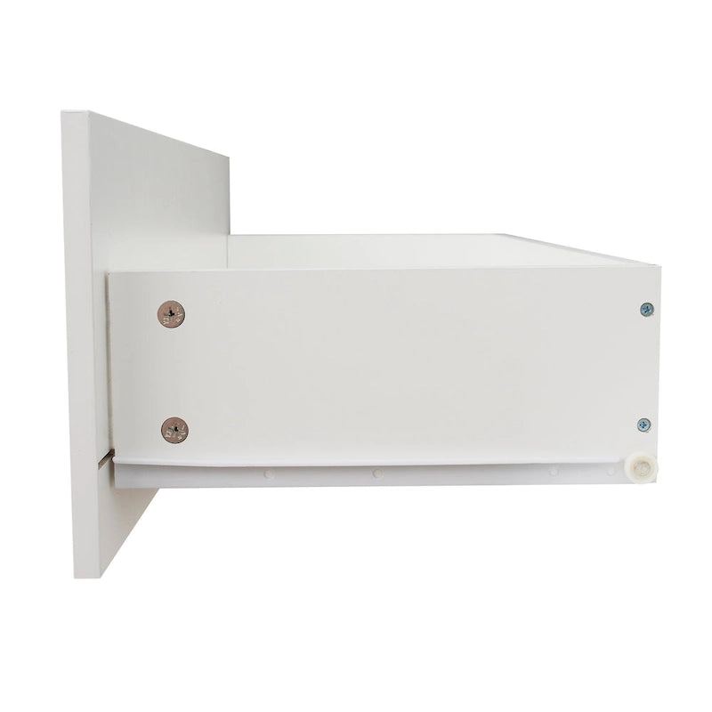 Nestfair White TV Stand with LED Lights for TVs up to 70 Inches