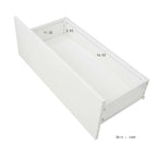 Nestfair White TV Stand with LED Lights for TVs up to 70 Inches