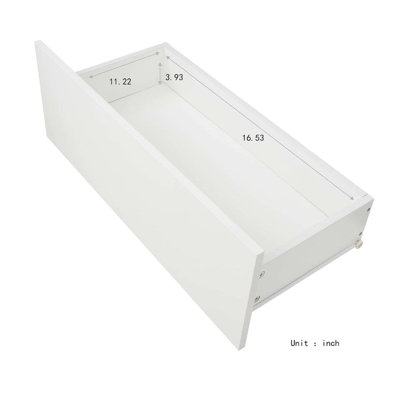 Nestfair White TV Stand with LED Lights for TVs up to 70 Inches