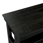 DH BASIC Tavolo Consolle da Fattoria con Rovere Nero, 3 Ripiani Aperti, 47 Pollici, di Denhour