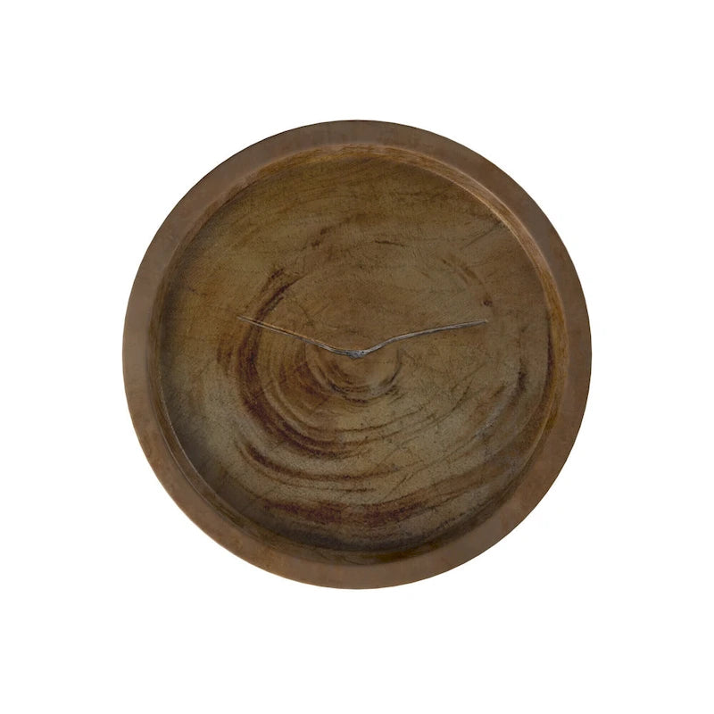 Tavolino rotondo in legno massello naturale di acacia di East at Main