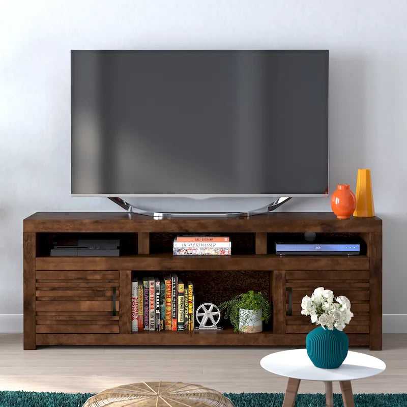 Mobile porta TV Sausalito Bridgevine, 183 cm, per TV fino a 85 pollici, nessun assemblaggio richiesto, finitura Whiskey